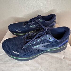 Brooks Ghost 15 Men’s Running Shoes Navy Blue Green Size 11.5